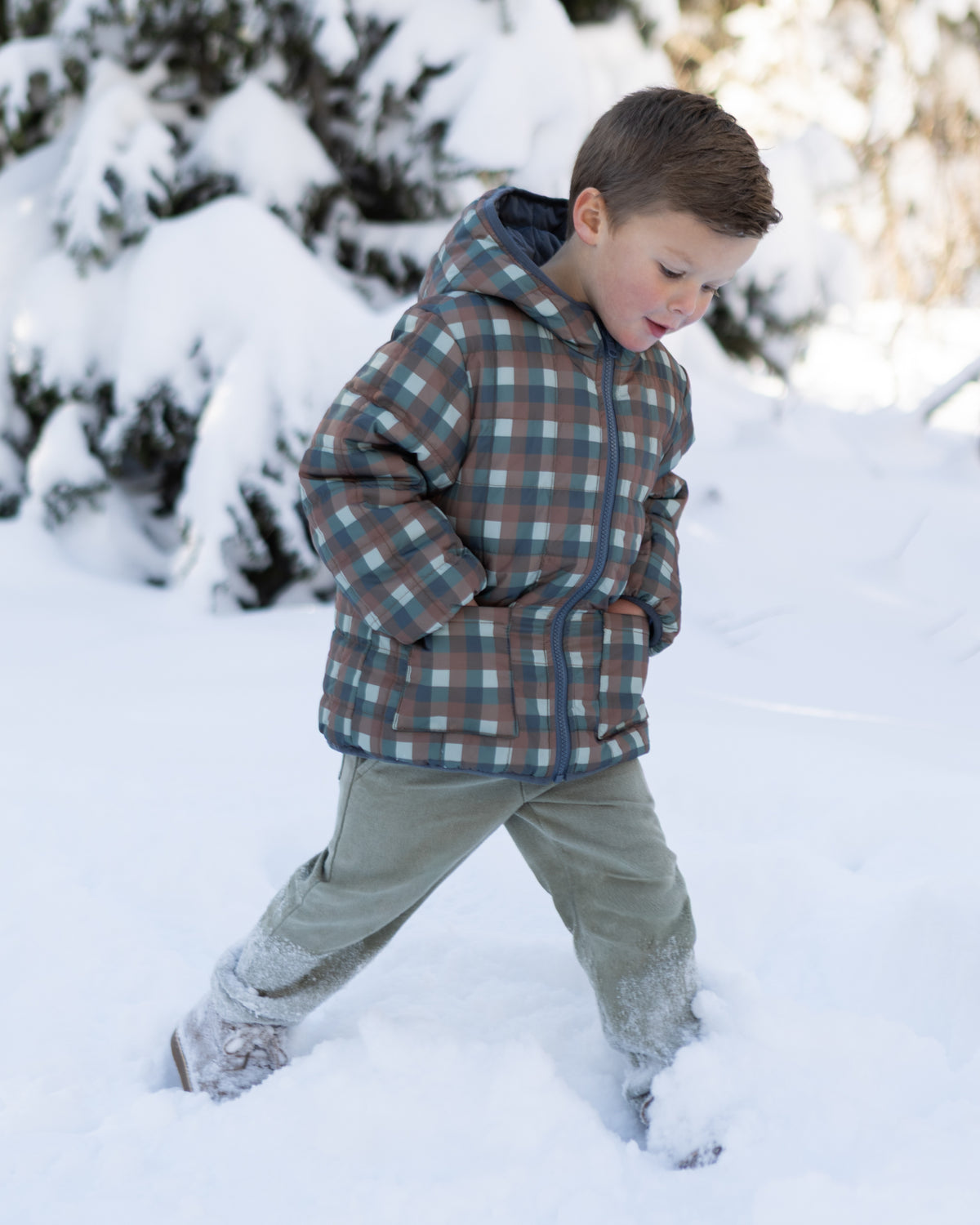 Rylee + Cru - Lightweight Reversible Puffer || Midnight Check