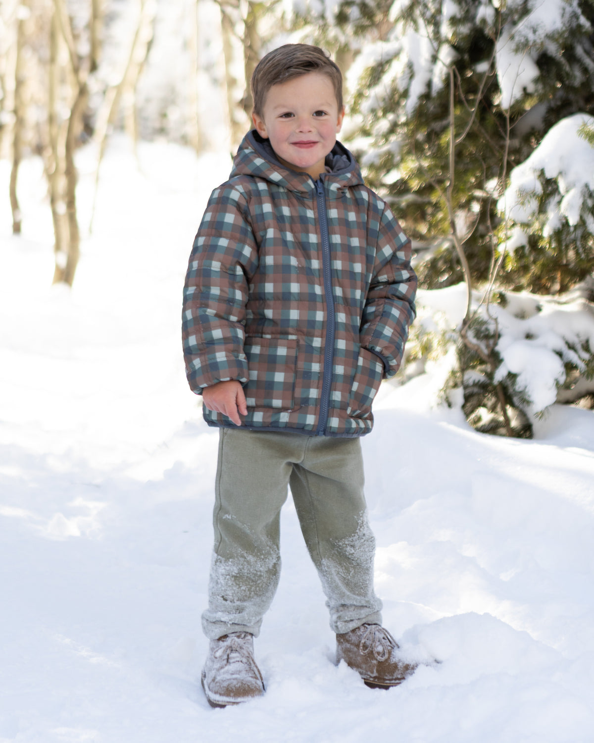 Rylee + Cru - Lightweight Reversible Puffer || Midnight Check