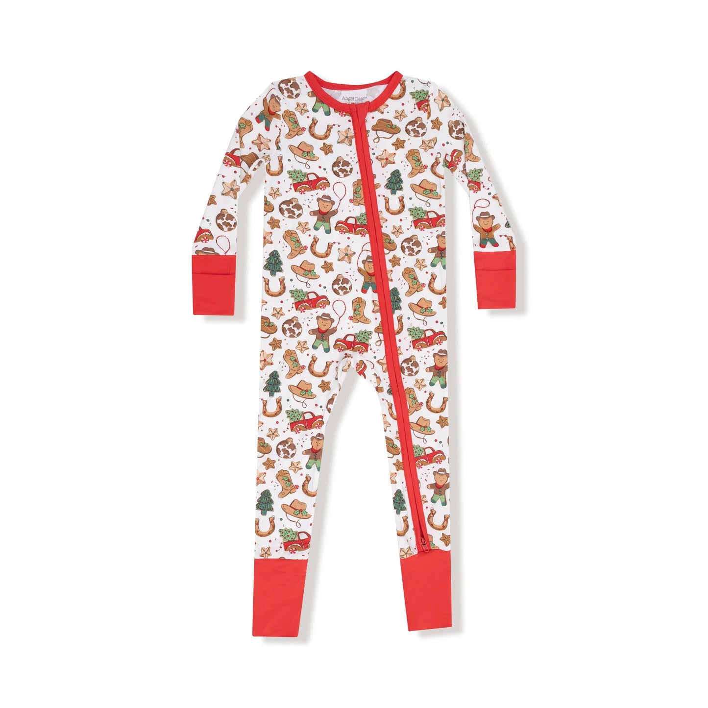 Angel Dear - Cowboy Christmas - 2 Way Zipper Romper