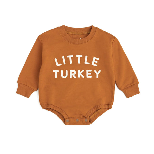 Sweet Wink - Little Turkey Thanksgiving Long Sleeve Romper