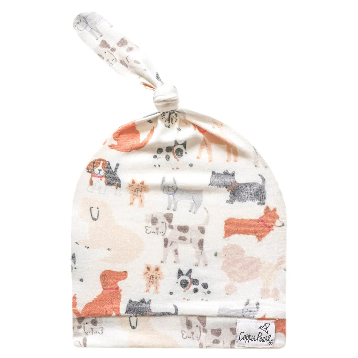 Copper Pearl - Top Knot Hats (0-4 months)