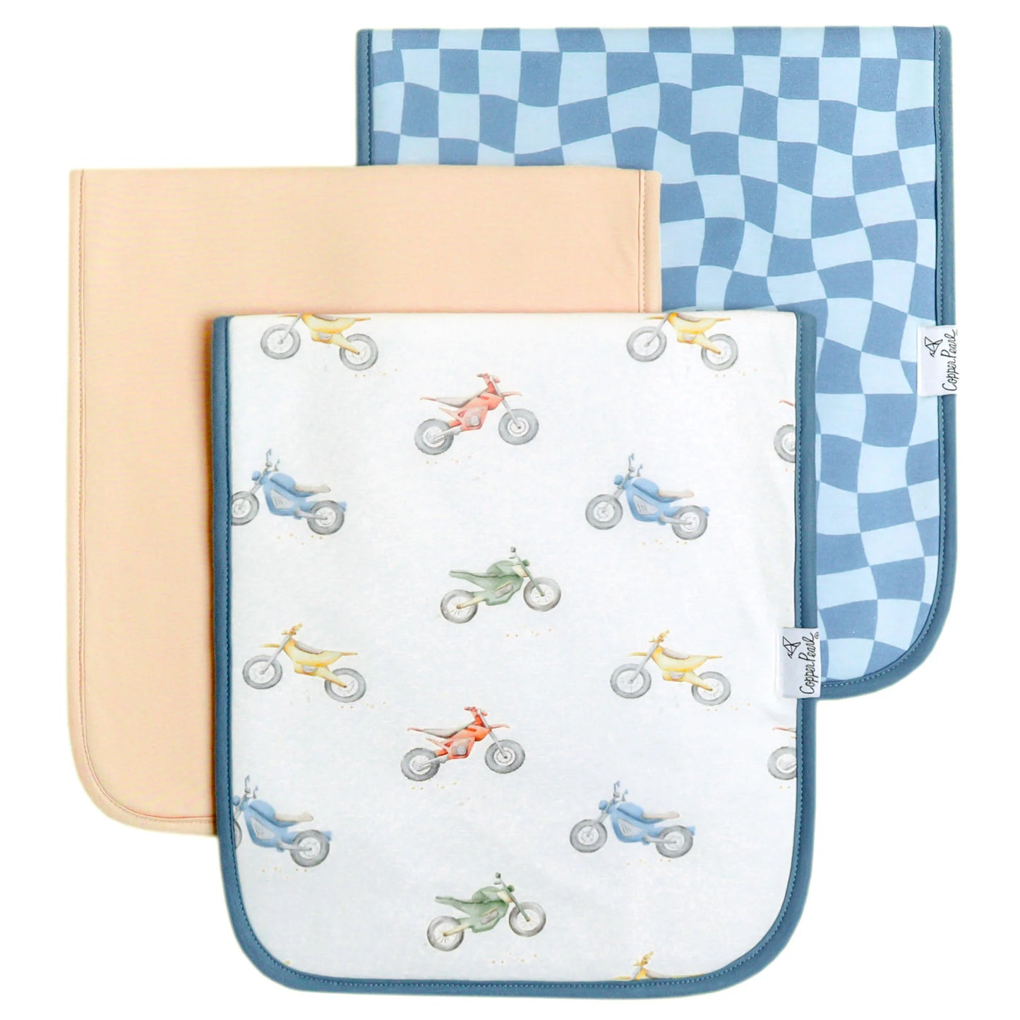 Copper Pearl - Ryder Burp Cloth Set (3-Pack)