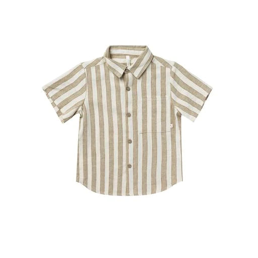 Rylee + Cru - Collared Short Sleeve Shirt Autumn Stripe