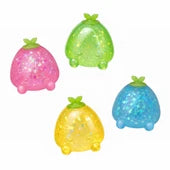 Top Trenz Inc - Super Duper Sugar Squisher - Mini GLITTER Fruits 2 Pack set | Fidget | Squish (limit 1)