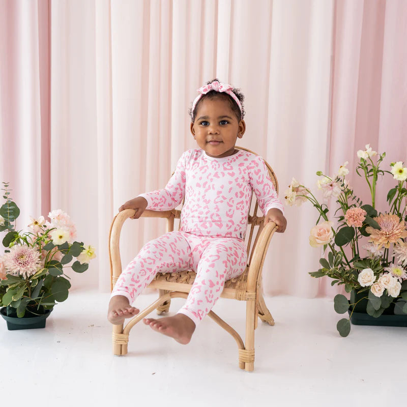 Kyte Baby -Sakura Leopard Two-piece PJ Set