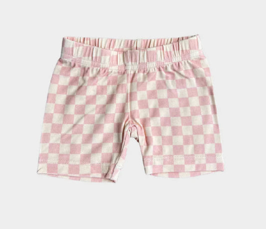 babysprouts - Pink Lemonade Checkered Shorts