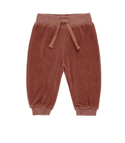 Quincy Mae - Velour Relaxed Sweatshirt + Sweatpant Set - Cranberry