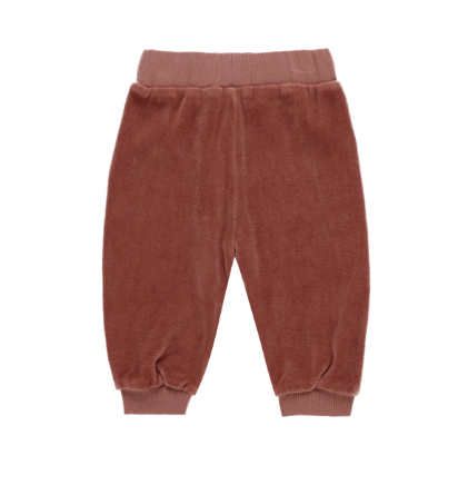 Quincy Mae - Velour Relaxed Sweatshirt + Sweatpant Set - Cranberry