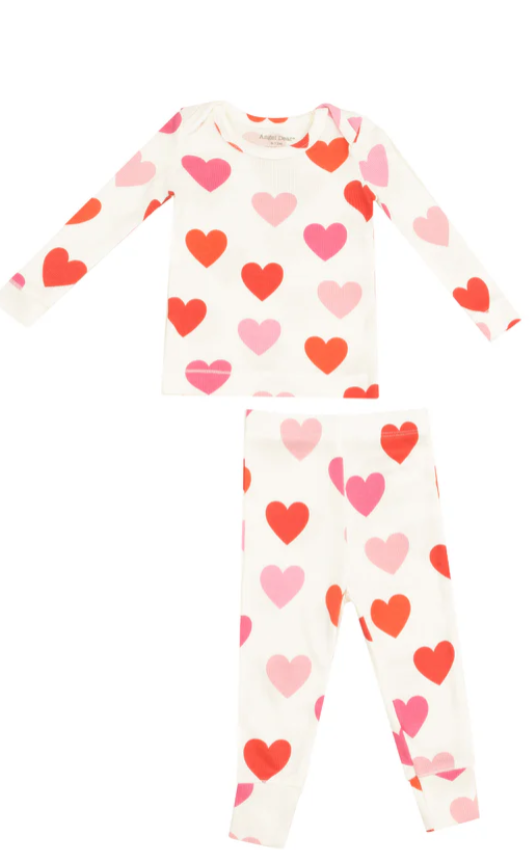 Angel Dear - Big Hearts Long Sleeve Loungewear Set