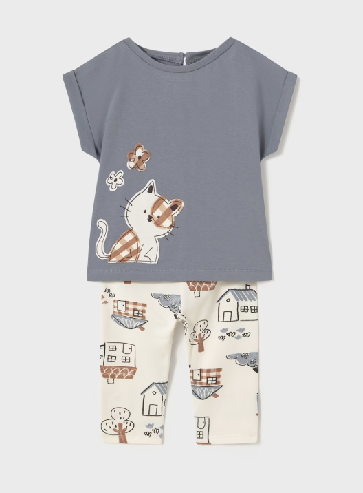 Mayoral - Charcoal Legging and T-Shirt Set