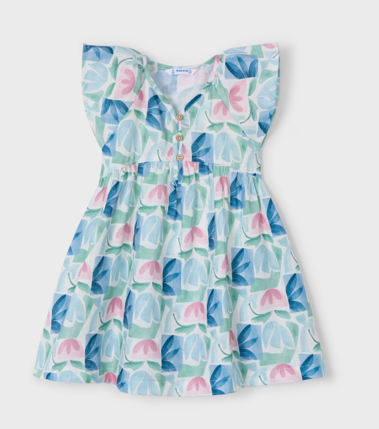 Mayoral - Mint Printed Dress