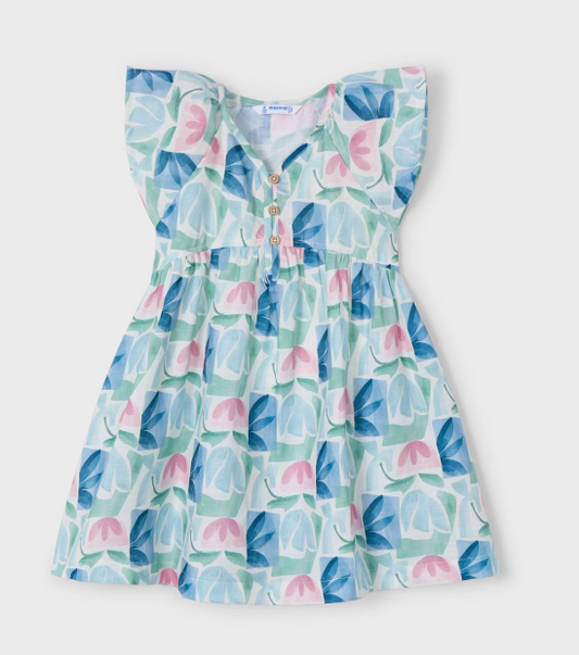 Mayoral - Mint Printed Dress