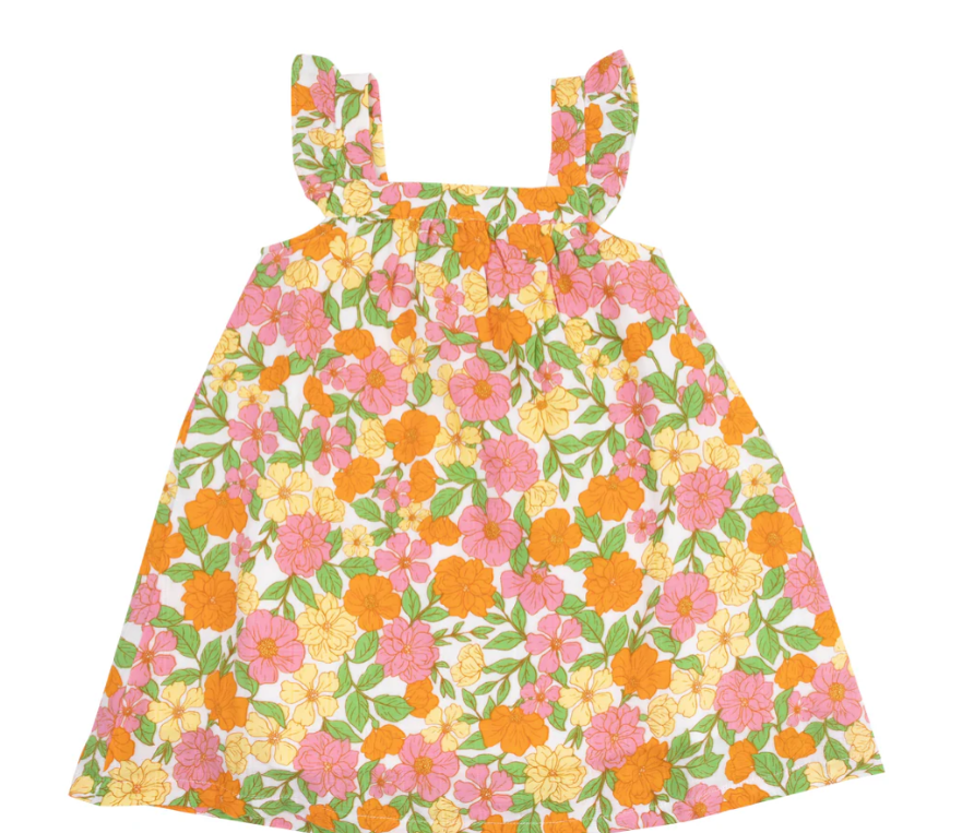 Angel Dear - Botanical Retro Floral Sundress