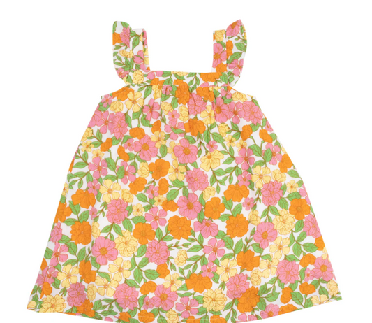 Angel Dear - Botanical Retro Floral Sundress