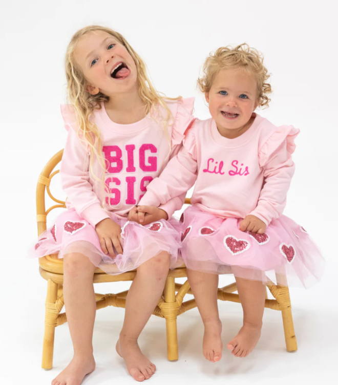 Angel Dear - Sibling Big Sis Ruffle Sweatshirt