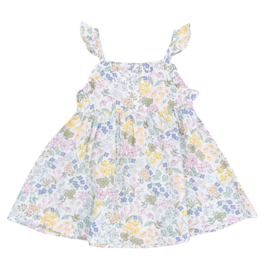 Angel Dear - Samantha Floral Paperbag Ruffle Sundress