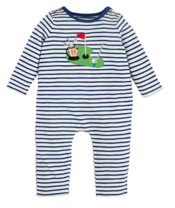 Mudpie - Golf Applique Stripe Bodysuit