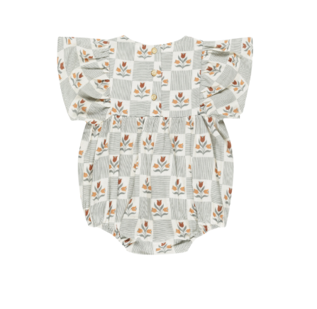Rylee + Cru - Kalea Romper || Garden Grid
