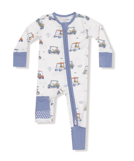 Angel Dear - Zooming Golf Carts - 2 Way Zipper Romper