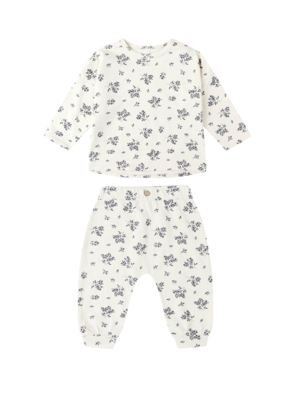 Rylee + Cru - Tee + Pant Set || Blue Floral