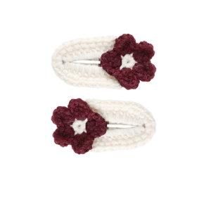 Rylee + Cru - Crochet Clips || Burgundy