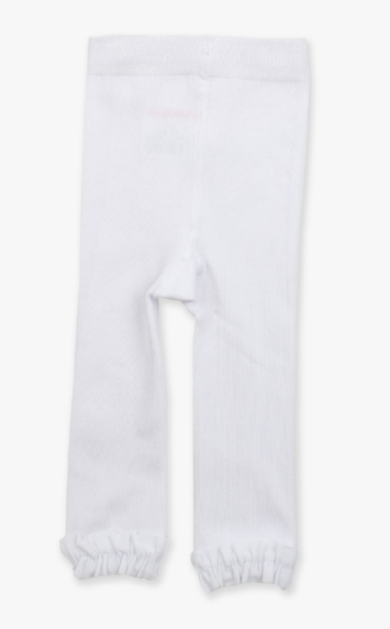 RuffleButts + RuggedButts - Footless Ruffle Tights - White