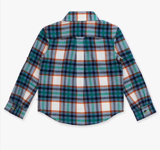 RuffleButts + RuggedButts - Long Sleeve Button Down - Peyton Plaid