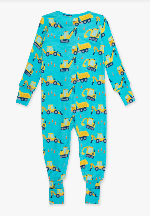 RuffleButts + RuggedButts - Convertible One Piece Pajama - Under Construction