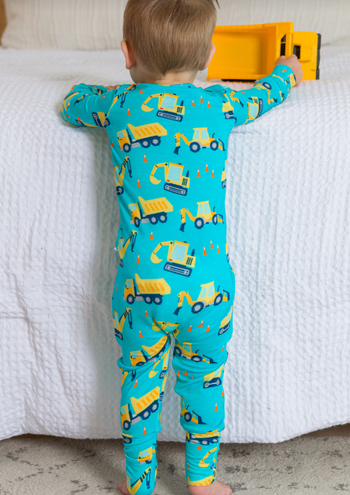 RuffleButts + RuggedButts - Convertible One Piece Pajama - Under Construction