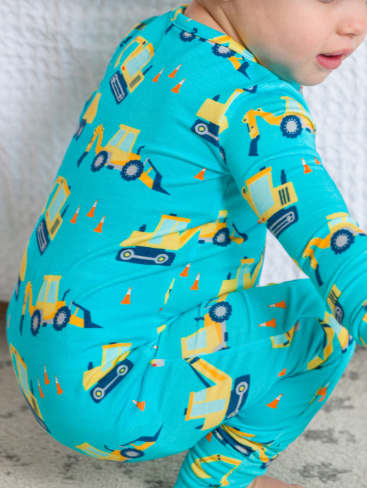 RuffleButts + RuggedButts - Convertible One Piece Pajama - Under Construction