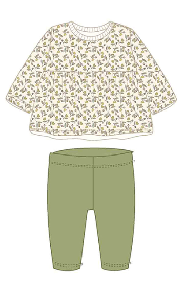 Mayoral - 2 Piece Legging Set - Floral Top