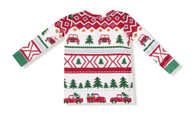 Angel Dear - Red Truck Fair Isle - L/S Loungewear Set