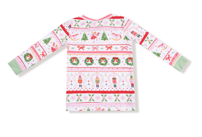 Angel Dear - Sugar Plum Fairy - Nutcracker Fair Isle - Pink - L/S Loungewear Set