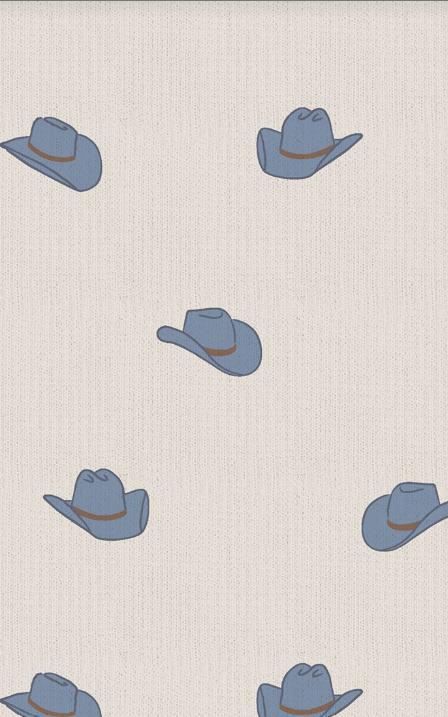 Angel Dear - Petite Cowboy Hats - 2 Way Zipper Footie