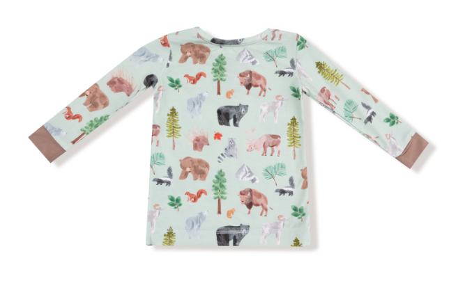 Angel Dear - American Woodland Animals - L/S Loungewear Set