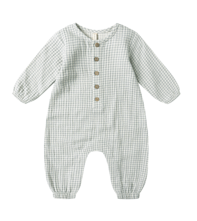 Quincy Mae - Woven Jumpsuit || Blue Gingham