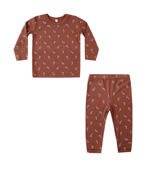 Quincy Mae - Bamboo Pajama Set || Candy Canes