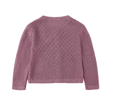 Quincy Mae - Knit Cardigan || Mulberry