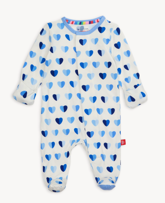 Magnetic Me - Blue XOXO Modal Footie