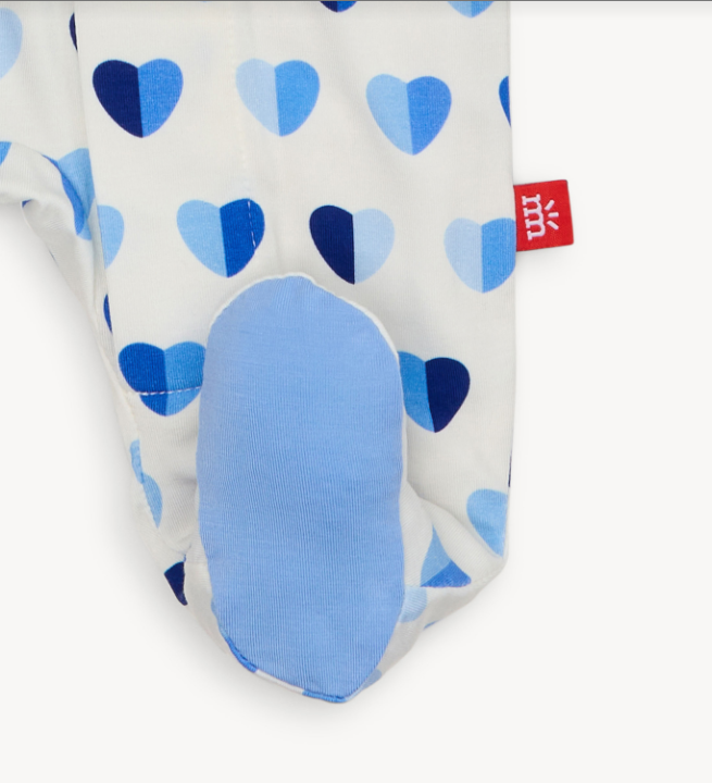 Magnetic Me - Blue XOXO Modal Footie
