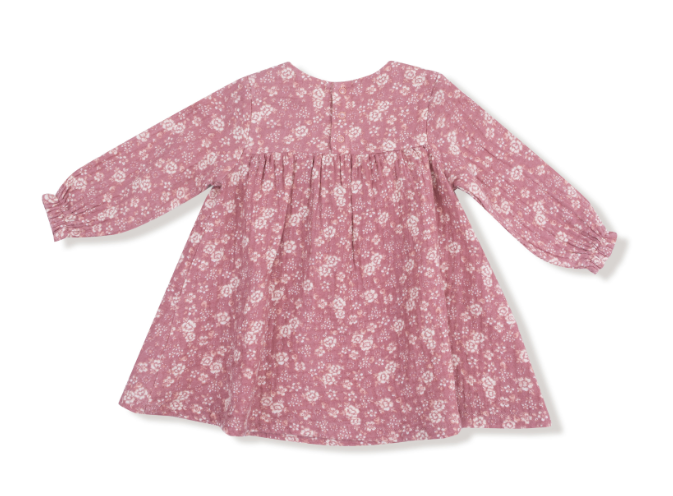 Angel Dear - Bandana Floral - Smocked Ruffle L/S Dress