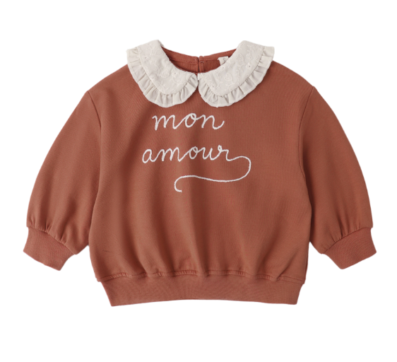 Quincy Mae - Collared Sweatshirt || Mon Amour