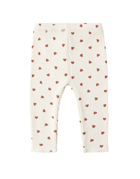 Quincy Mae - Ribbed Legging || Red Hearts