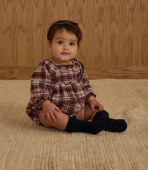 Rylee + Cru - Adelaide Romper || Burgundy Plaid