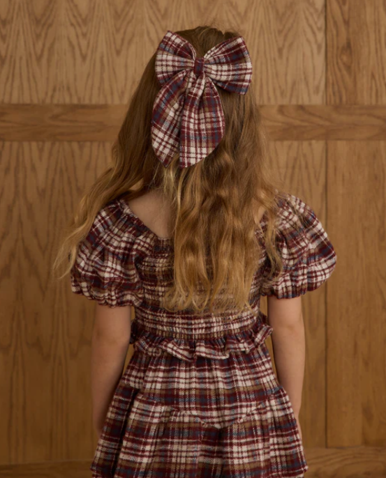 Rylee + Cru - Oversized Bow || Burgundy Plaid