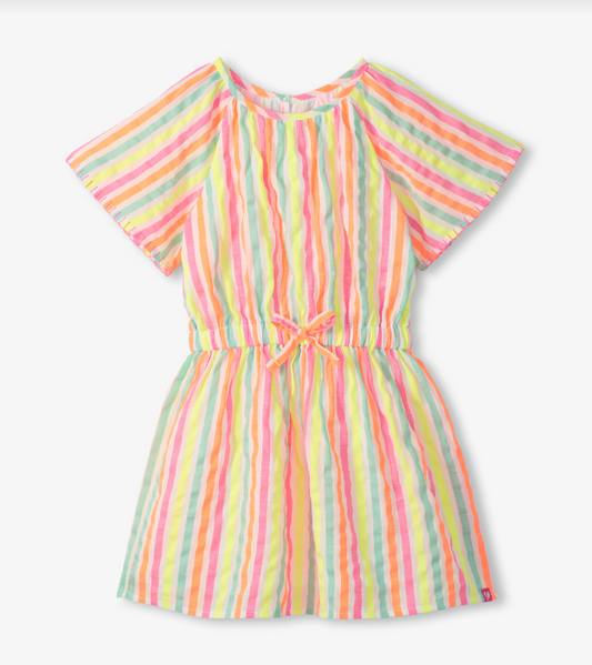 Hatley - Woven Play Dress - Neon Summer Stripes