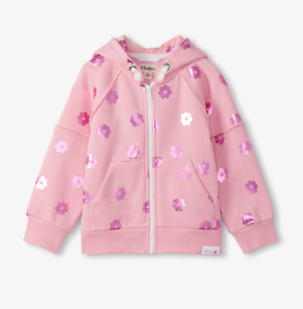 Hatley - Raw Edge Hoodie - Blossom Floral Foil