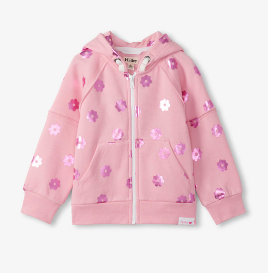 Hatley - Raw Edge Hoodie - Blossom Floral Foil