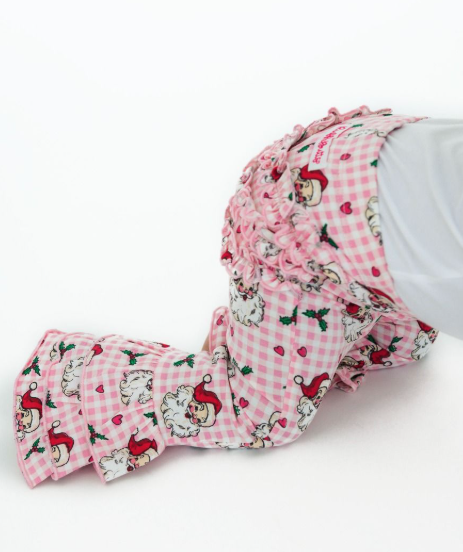 RuffleButts + RuggedButts - Baby Ruffle Flare Pants - Pink Dear Santa