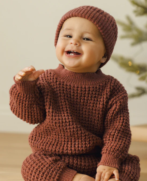 Quincy Mae - Chunky Knit Sweater || Cranberry